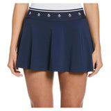 Women's Essential Pete Elastic Waistband Tennis Skort-Apparel-Penguin-107644-417_BLACK_IRIS-L_16955a9a-403b-4ec8-bc77-90b03a243784-Tennis Express