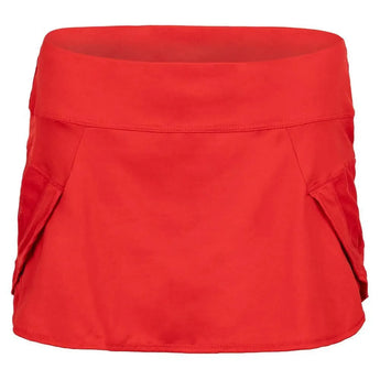Women's Team Pulse Wave Tennis Skort-Apparel-Lucky In Love-107748-603_RED-L-Tennis Express
