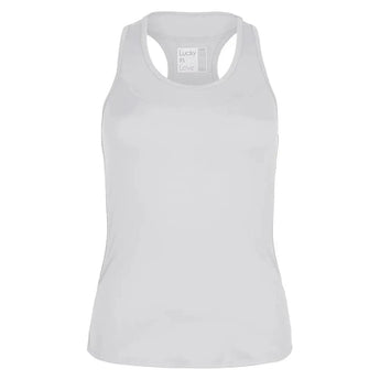 Women's Team Racerback Tennis Tank-Apparel-Lucky In Love-107807-110_WHITE-L-Tennis Express
