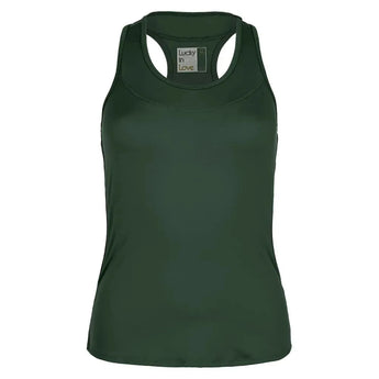 Women's Team Racerback Tennis Tank-Apparel-Lucky In Love-107807-300_GREEN-L-Tennis Express