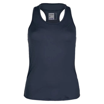 Women's Team Racerback Tennis Tank-Apparel-Lucky In Love-107807-433_NAVY-L-Tennis Express