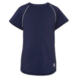 Girls' Essentials Short Sleeve Tennis Top-Apparel-Fila-108467-412_FILA_NAVYWT-L-Tennis Express