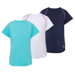 Girls' Essentials Short Sleeve Tennis Top-Apparel-Fila-108467-DEFAULT-L-Tennis Express