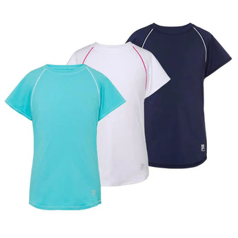 Girls' Essentials Short Sleeve Tennis Top-Apparel-Fila-108467-DEFAULT-L-Tennis Express
