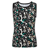 Girls' Essentials Full Coverage Tennis Tank-Apparel-Fila-108468-003_BLACK_ANIMAL-L-Tennis Express