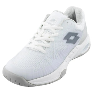 Women's Mirage 100 Speed Tennis Shoes All White and Cool Gray 9c,Footwear,Lotto,6,,Tennis Express,108476-DEFAULT-L