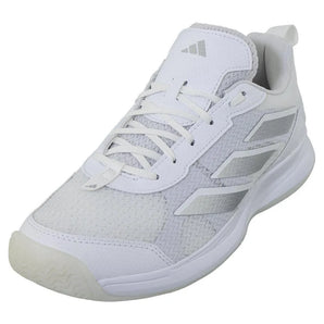 Women's AvaFlash Tennis Shoes White and Metallic Silver,Footwear,Adidas,5,White,Tennis Express,108713-DEFAULT-L