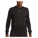 Women's Dri-Fit One Crew-Neck French Terry Sweatshirt-Apparel-Nike-109790-010_BLACK-L-Tennis Express
