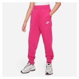 Girl's Club Fleece High-Waisted Fitten Pants-Apparel-Nike-109893-615_FIREBERRY-L-3-[Sku]-Tennis Express