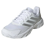Women's CourtJam Control 3 Tennis Shoes White and Silver Metallic-Footwear-Adidas-110166-DEFAULT-L-Tennis Express