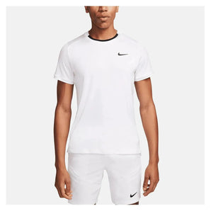 Men's Dri-Fit Advantage Tennis Top-Apparel-Nike-110526-102_WHITEBLACK-L-Tennis Express