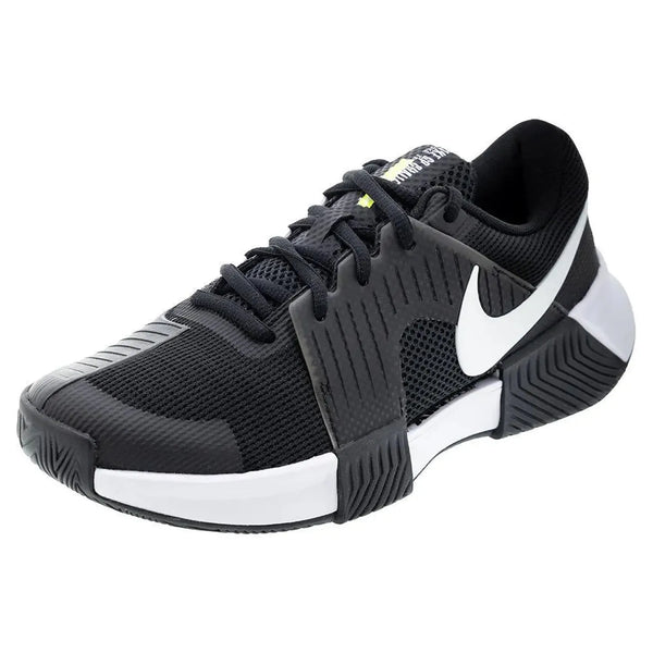 Men's Zoom GP Challenge 1 Tennis Shoes Black and White-Footwear-Nike-110556-DEFAULT-L-Tennis Express