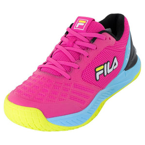 Women's Axilus 3 Tennis Shoes Pink Glo and Bluefish,Footwear,Fila,5,,Tennis Express,110657-DEFAULT-L_b50cb20f-7dac-4b61-8cde-6f97baa6042d