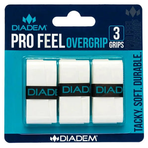 Pro Feel Tennis Overgrip 3 Pack White-Accessories-Diadem-110761-DEFAULT-L-Tennis Express