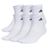 Men's Superlite 3.0 6 Pack Quarter Tennis Socks White and Black-Socks-Adidas-111245-DEFAULT-L-Tennis Express