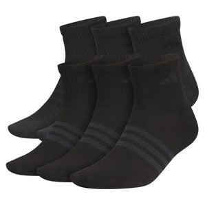 Men's Superlite 3.0 6 Pack Quarter Tennis Socks Black and Night Grey-Socks-Adidas-111246-DEFAULT-L-Tennis Express
