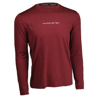 Men's Performance Long Sleeve Tennis Top-Apparel-Paddletek-111584-POMEGRANATE-L-Tennis Express