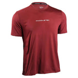 Men's Performance Short Sleeve Tennis Top-Apparel-Paddletek-111586-POMEGRANATE-L-Tennis Express