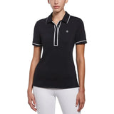 Women's Short Sleeve Veronica Tennis Polo-Apparel-Penguin-112202-001_CAVIAR-L-Tennis Express