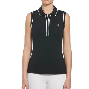 Women's Sleeveless Veronica Tennis Polo-Apparel-Penguin-112203-001_CAVIAR-L-Tennis Express