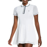 Women's Short Sleeve Veronica Tennis Dress-Apparel-Penguin-112206-118_BRIGHT_WHITE-L-Tennis Express