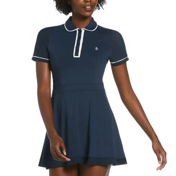 Women's Short Sleeve Veronica Tennis Dress-Apparel-Penguin-112206-417_BLACK_IRIS-L_f78bfdba-7eef-435f-81d8-97b6be5bd44b-Tennis Express