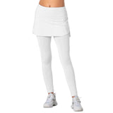 Women's Fast Pace Tennis Skegging-Apparel-Lucky In Love-112220-WHITE-L-Tennis Express