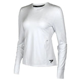 Womens Long Sleeve Performance Tennis Top White and Black-Apparel-Paddletek-112259-DEFAULT-L-Tennis Express