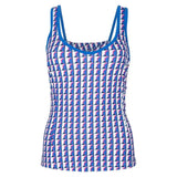 Women's Printed Sweetheart Neckline Tennis Tank with Back Knot Nebulas-Apparel-Penguin-112279-DEFAULT-L-1-[Sku]-Tennis Express