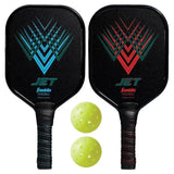 Jet Aluminum Pickleball Paddles and Balls 2 Player Set-Racquets-Franklin Sports-112312-DEFAULT-L-Tennis Express
