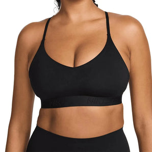 Women's Indy Light Support Padded Adjustable Sports Bra-Apparel-Nike-112332-010_BLACK-L-Tennis Express