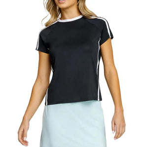 Womens Baseline Shortsleeve Pickleball Top Onyx-Apparel-Spin-It-112374-DEFAULT-L-1-[Sku]-Tennis Express