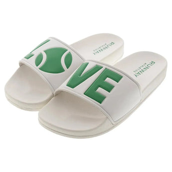 Love Slides White and Green-Footwear-Runway Athletics-112580-DEFAULT-L-Tennis Express