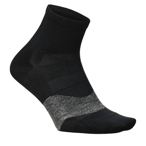 Elite Light Cushion Quarter Tennis Socks-Socks-Feetures-112582-BLACK-L-Tennis Express