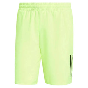 Mens Club 3 Stripe 7 Inch Tennis Short Lucid Lemon-Apparel-Adidas-112709-DEFAULT-L-Tennis Express