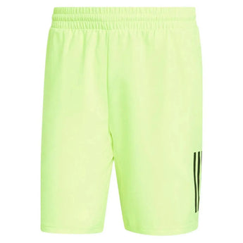 Mens Club 3 Stripe 7 Inch Tennis Short Lucid Lemon-Apparel-Adidas-112709-DEFAULT-L-Tennis Express