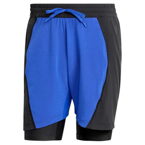 Mens Short and Tight Tennis Set Lucid Blue and Black-Apparel-Adidas-112716-DEFAULT-L-Tennis Express