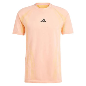 Mens Pro Seamless Tennis Top Semi Pink Spark and Pink Spark-Apparel-Adidas-112718-DEFAULT-L-Tennis Express