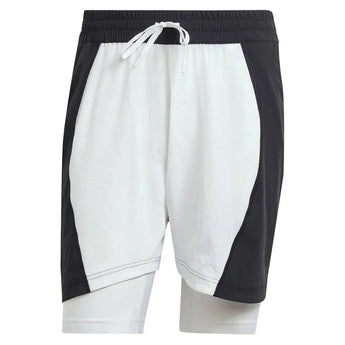 Mens Short and Tight Tennis Set White and Black-Apparel-Adidas-112730-DEFAULT-L-Tennis Express