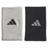 Interval Large Reversible 2.0 Wristband Black and Aluminum 2-Accessories-Adidas-112826-DEFAULT-L-Tennis Express