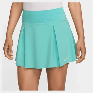 Womens Dri-Fit Club Adventage Short 13in Tennis Skort-Apparel-Nike-112977-300_GREEN_FROSTWHT-L-Tennis Express