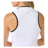 Women's Ace Mock Neck Tennis Tank White, Bobbe, Tennis Express, 113-001BF26-3