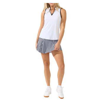 Women's Ace Mock Neck Tennis Tank White, Bobbe, Tennis Express, 113-001BF26-4