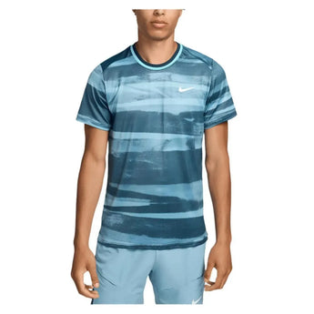 Mens Dri-Fit Advantage Tennis Top-Apparel-Nike-113043-464_DENIM_TURQWHITE-L-Tennis Express