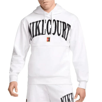 Mens Heritage Dri-Fit Fleece Tennis Hoodie-Apparel-Nike-113090-100_WHITEBLACK-L-Tennis Express