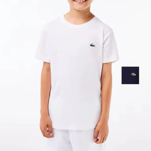 Boys' Breathable Cotton Blend Tennis Jersey-Apparel-Lacoste-113217-DEFAULT-L-Tennis Express