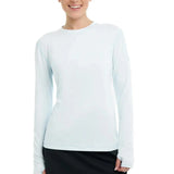 Women's 24/7 Long Sleeve Tennis Crew-Apparel-BloqUV-113347-ICE_BLUE-L-Tennis Express