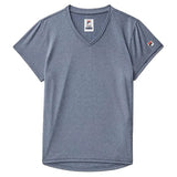 Girls Short Sleeve Performance Tennis Top-Apparel-Fila-113352-413_NAVY_HEATHER-L-Tennis Express