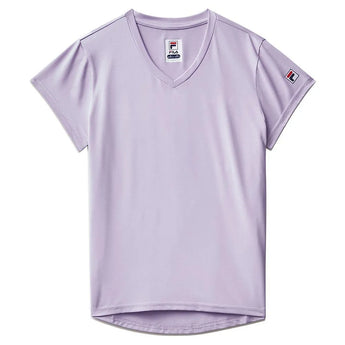 Girls Short Sleeve Performance Tennis Top-Apparel-Fila-113352-500_PETAL_HEATHER-L-Tennis Express