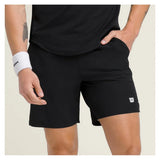 Men's Tournament 7 Inch Tennis Short-Apparel-Wilson-113532-BLACK-L-Tennis Express